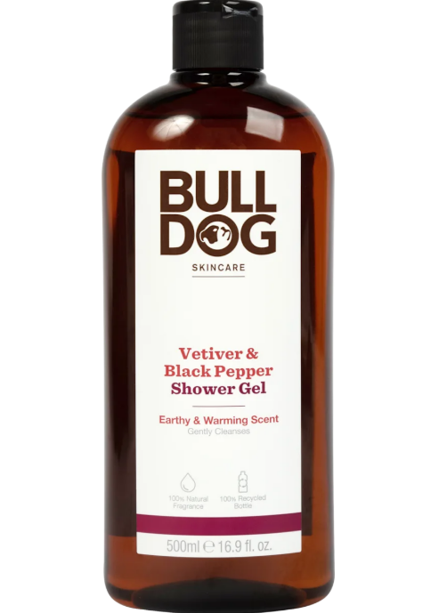 BULLDOG Vetiver and Black Pepper shower gel, 500 ml
