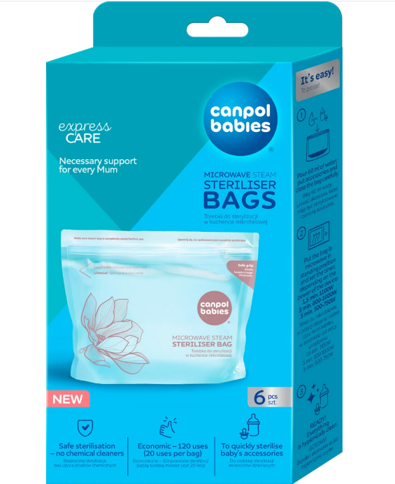 Canpol babies Microwave sterilization bags, 6 pcs