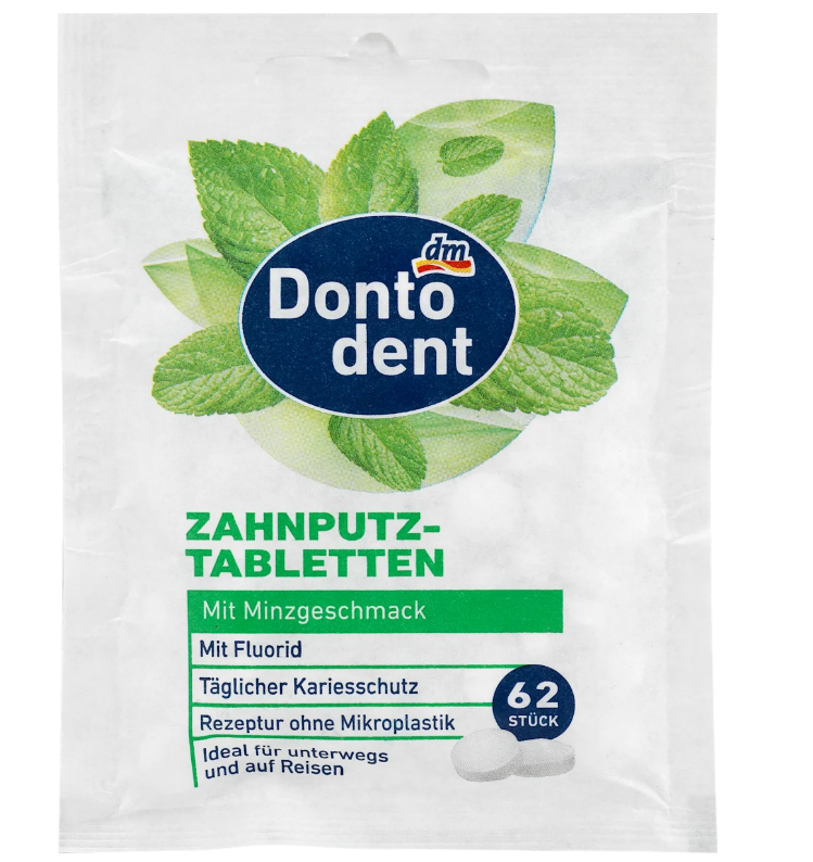 Dontodent teeth cleaning tablets, 20 g