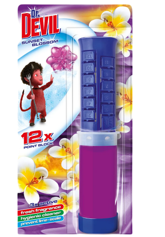 Dr.DEVIL WC point block 3 in 1 Sunset Blossom, 75 ml