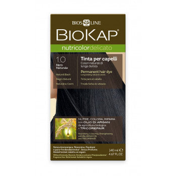 BIOKAP Nutricolor Delicato 1.0 Natural Black hair color 140 ml