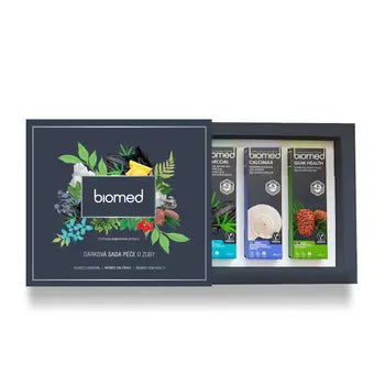 BIOMED Toothpaste Gift set Charcoal, Calcimax, Gum Health 3x100 g