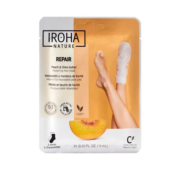 Iroha nature Regenerating foot mask Peach 1 pair