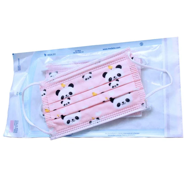 Steriwund Children's mask with elastic bands 15 pcs Pink