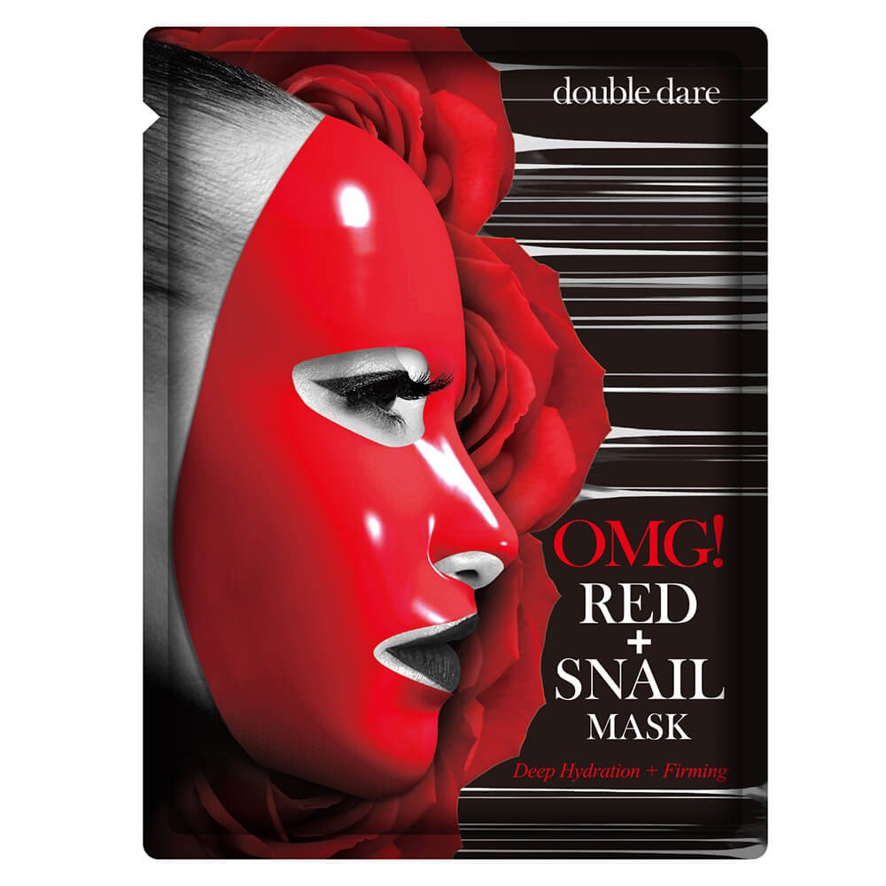 OMG! textile snail red face mask, 1 pc