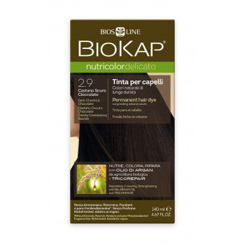 BIOKAP Nutricolor Delicato 2.9 Dark Chocolate Chestnut hair color 140 ml