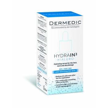 Dermedic Hydrain3 Hialuro moisturizing serum for face, neck and décolleté 30 ml