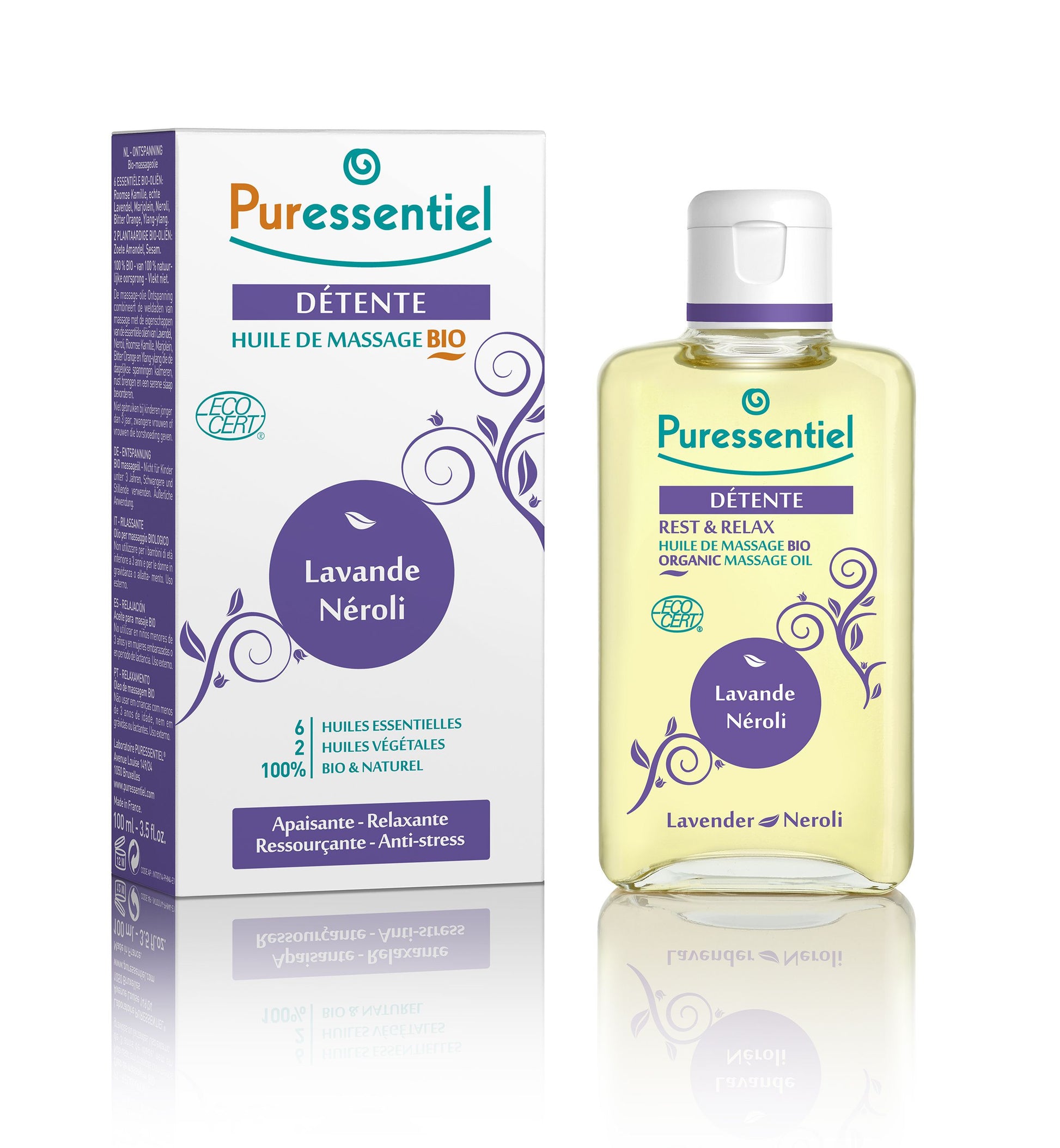 PURESSENTIEL Massage oil to release 100 ml