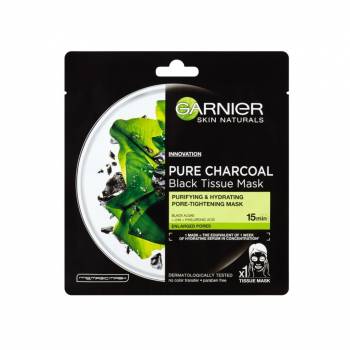 Garnier Black textile mask with seaweed extract 3 pc