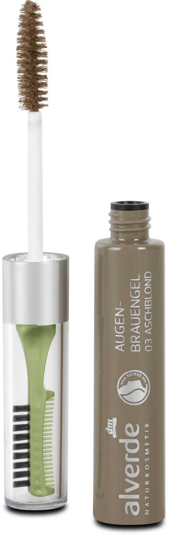 alverde NATURKOSMETIK gel on eyebrow Ash 03, 6 ml