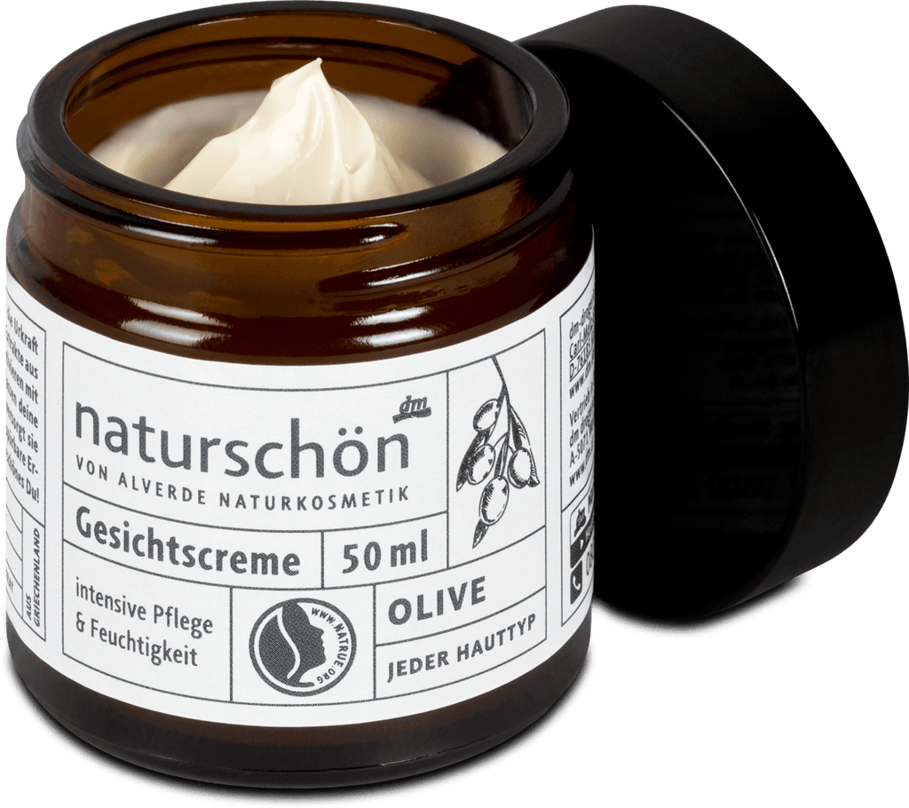 alverde NATURKOSMETIK naturschön face cream with olive oil, 50 ml