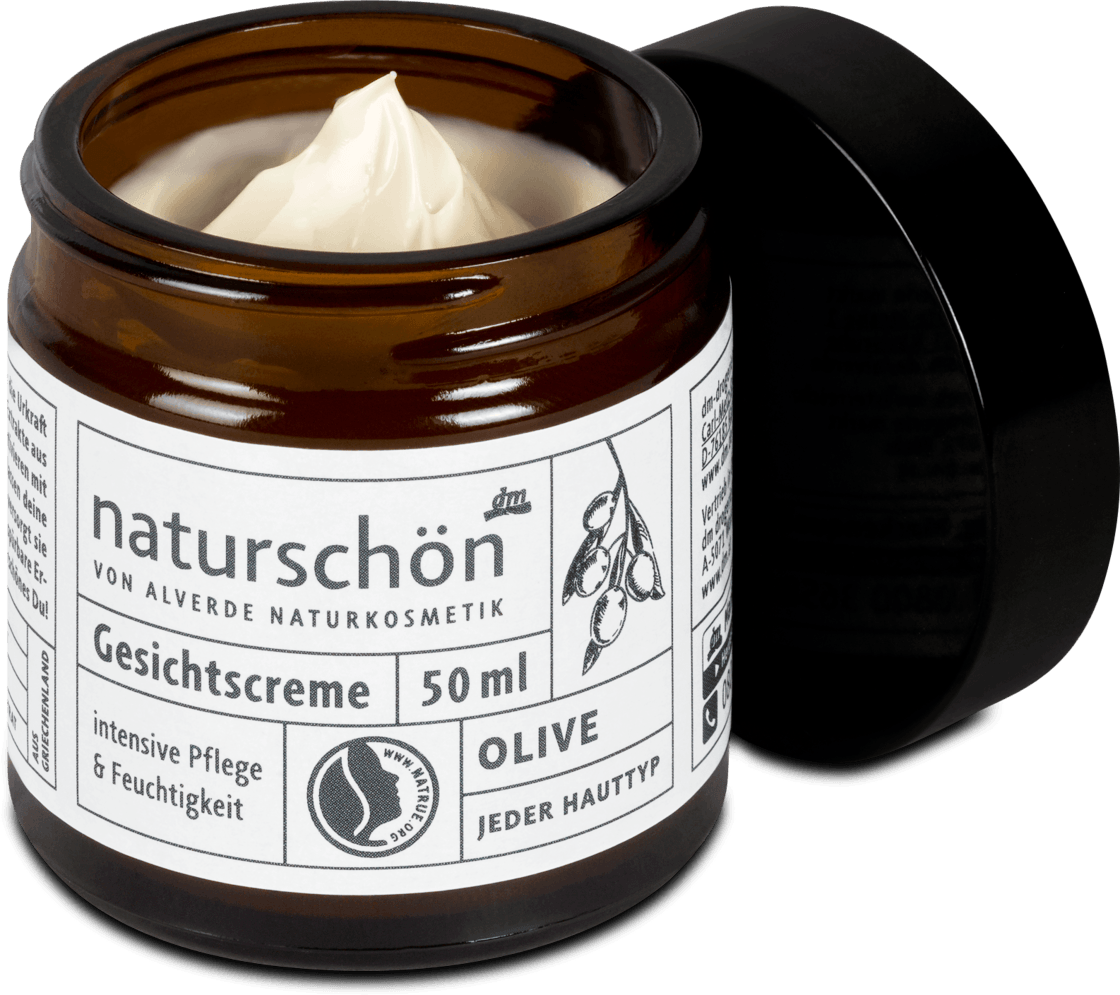 alverde NATURKOSMETIK naturschön face cream with olive oil, 50 ml