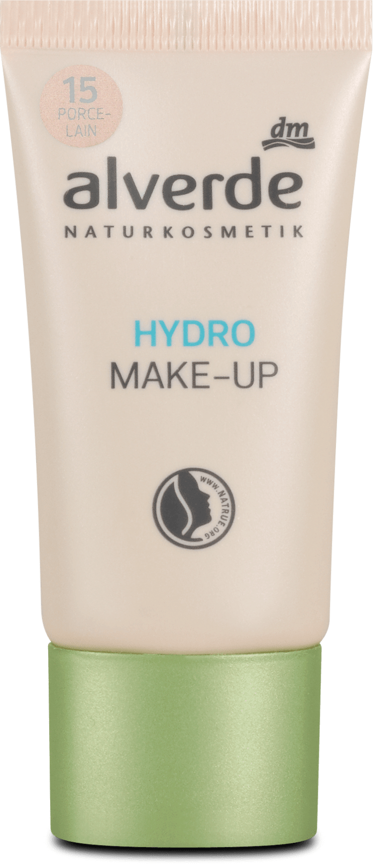 alverde NATURKOSMETIK Moisturizing Makeup 15 Porcelain, 30 ml