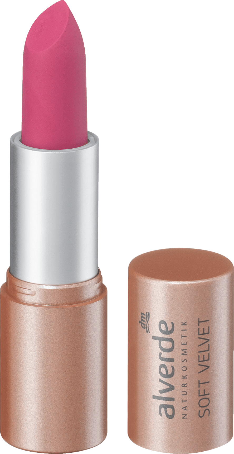 alverde NATURKOSMETIK Soft Velvet 20 Pink Power Lipstick, 8.5 ml
