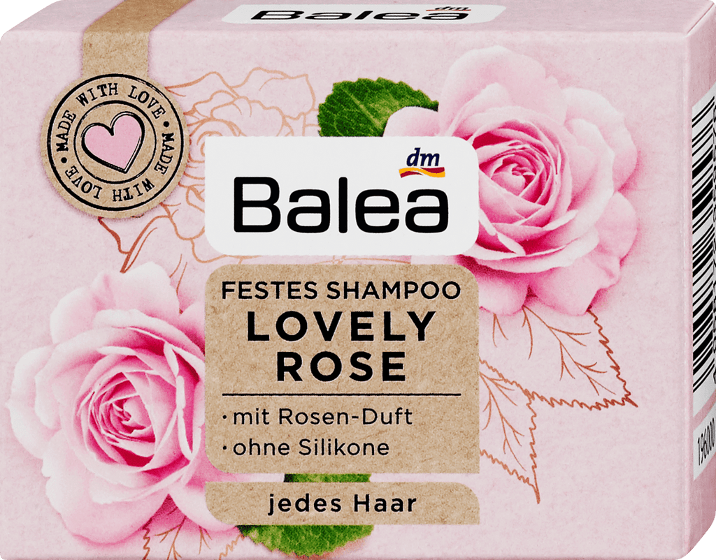 Balea Solid Shampoo Lovely Rose, 60 g