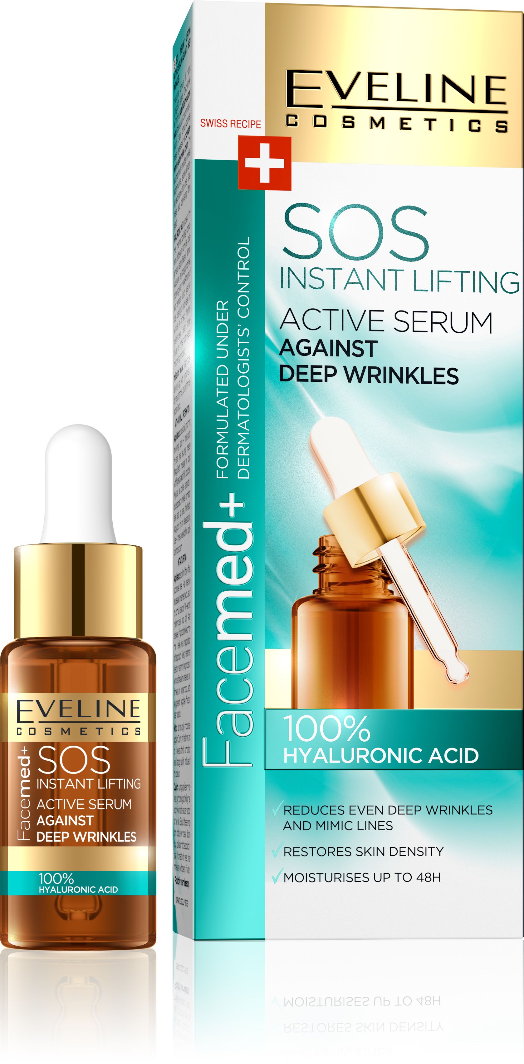 EVELINE FaceMed 100% HA SOS Active Anti-Wrinkle Serum 20ml