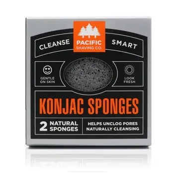 Pacific Shaving Natural konjac sponges 2 pcs
