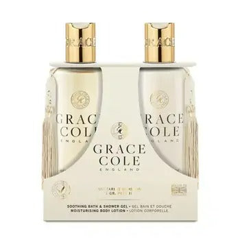 Grace Cole Nectarine Blossom & Grapefruit Shower Gel + Moisturizing Body Lotion 2x300 ml