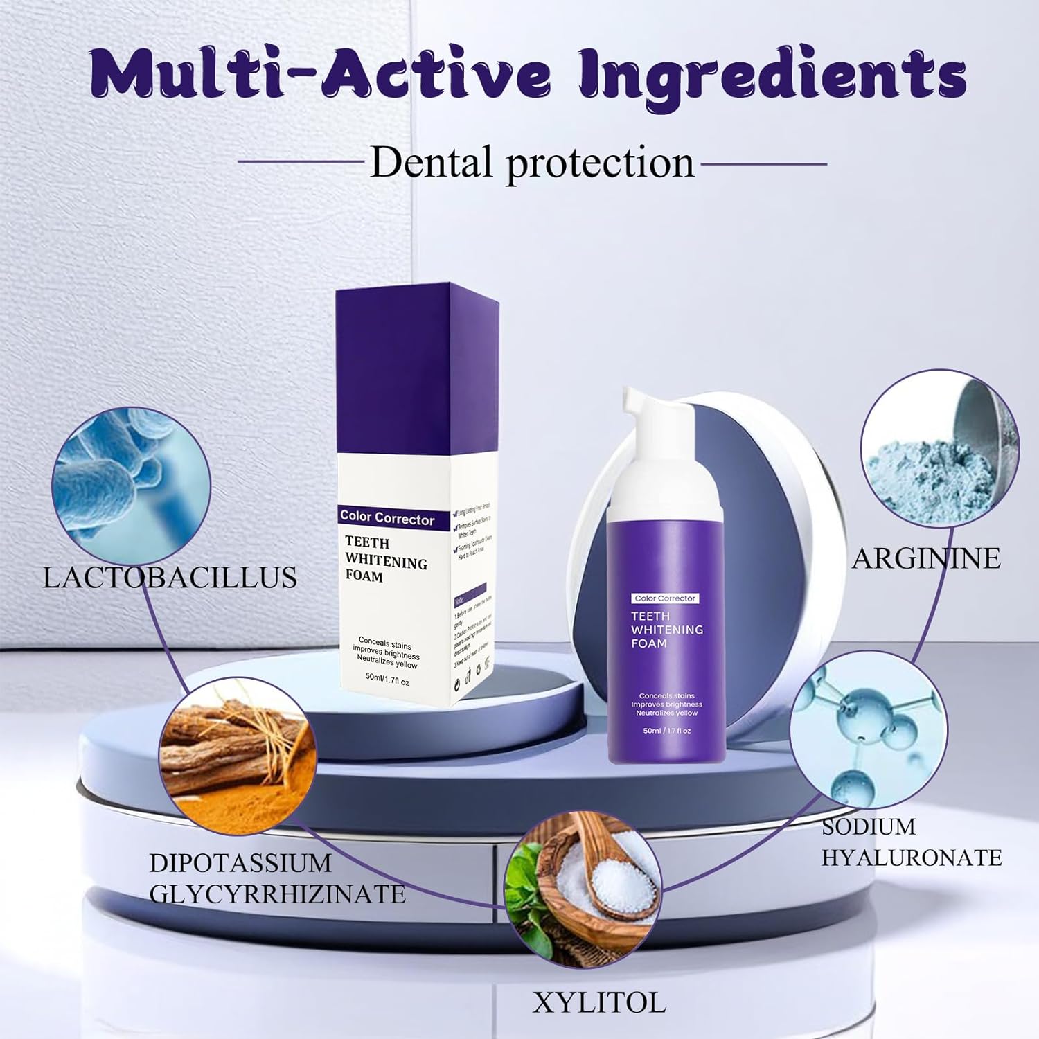 Color Corrector Purple Teeth Whitening Foam 50 ml