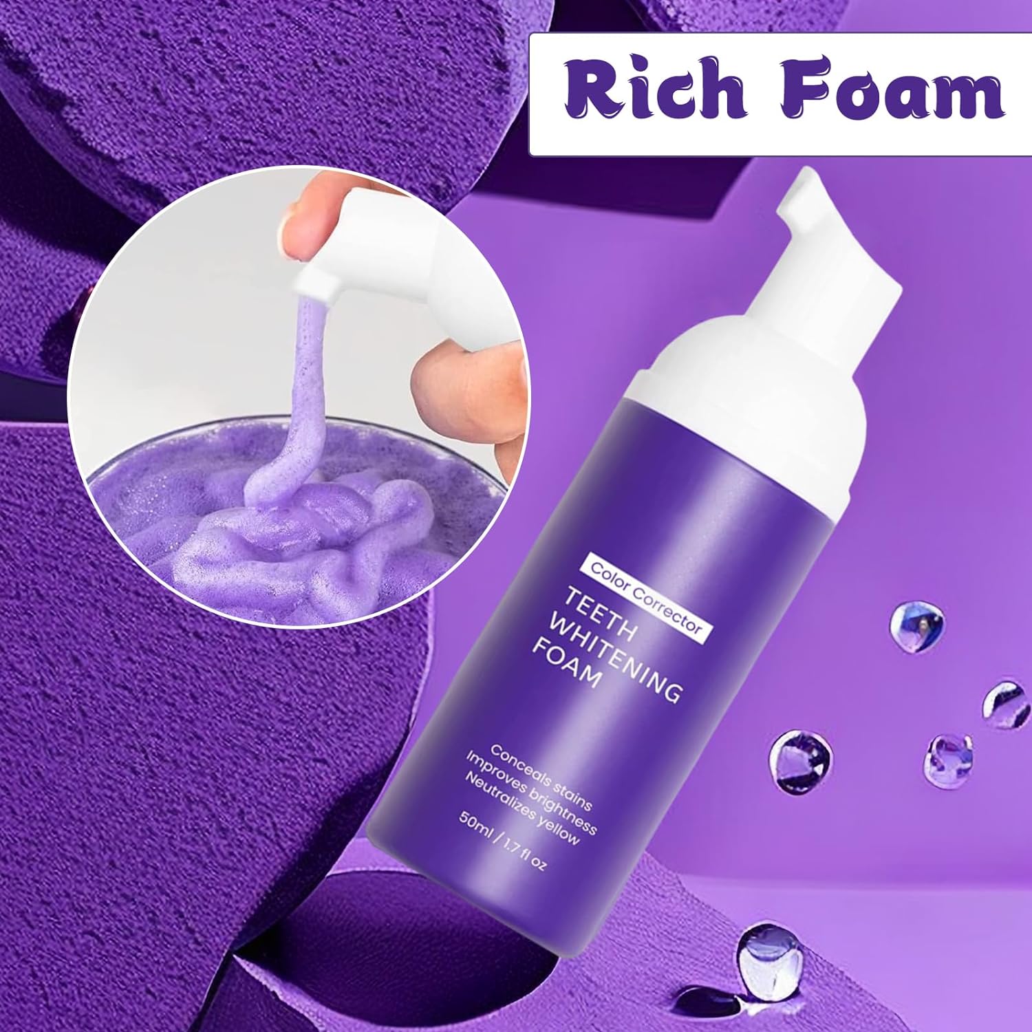 Color Corrector Purple Teeth Whitening Foam 50 ml