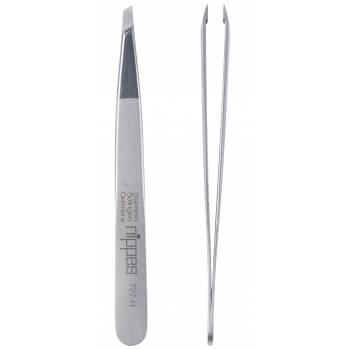 Nippes Solingen Tweezers beveled matte stainless steel 9,5 cm