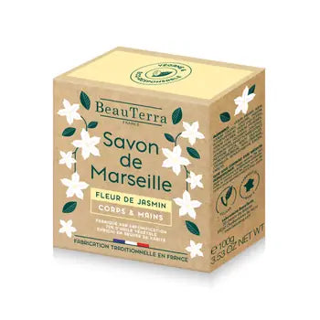 BeauTerra Marseille Solid Soap Bar Jasmine Flower 100g