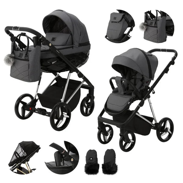 ADAMEX Quantum Special Edition combined stroller Graphite/Silver