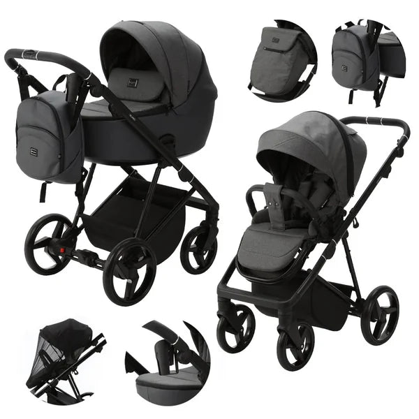 ADAMEX Combined stroller Blanc Standard Graphite