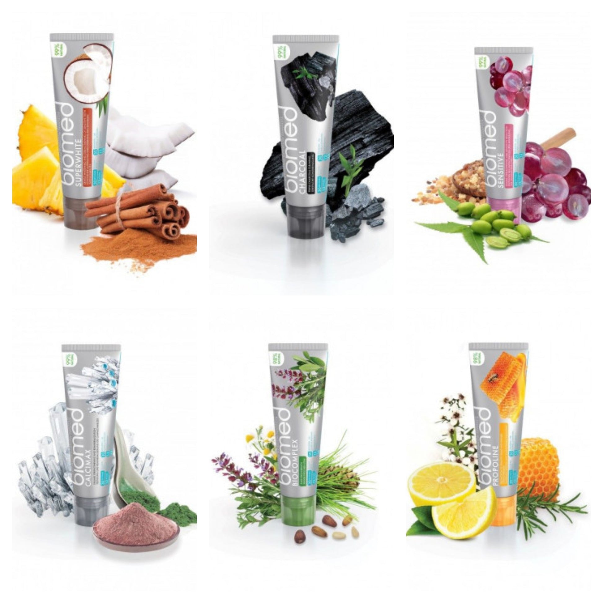 BIOMED Organic toothpaste Gift Set 6 pcs, 100 gr each