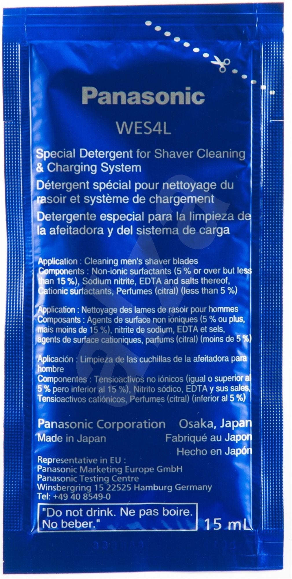 Panasonic Panasonic WES4L03-803 Shaver cleaning detergent 3x15 ml