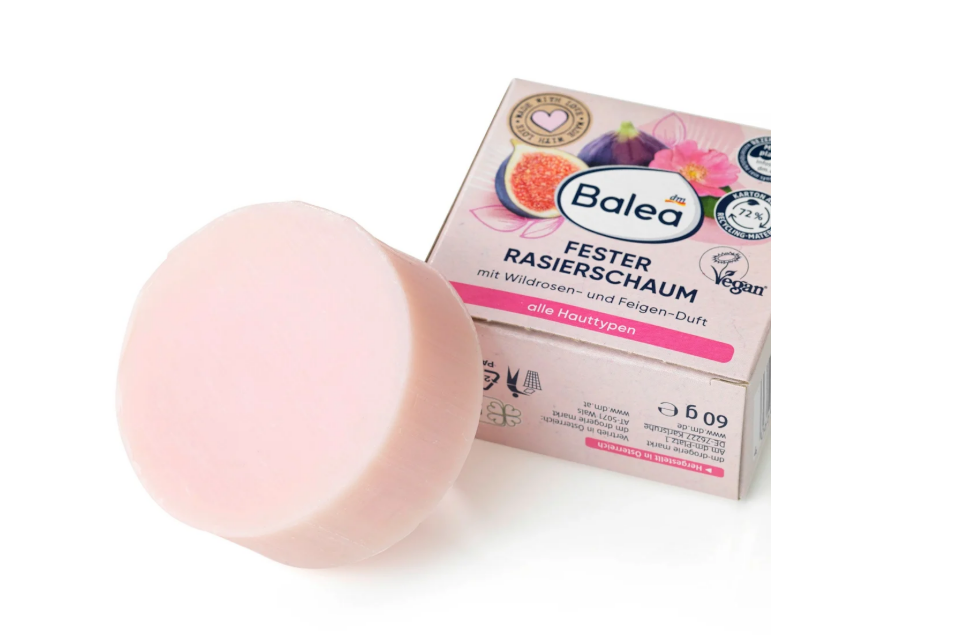 Balea solid shaving foam, rose & fig, 60 g
