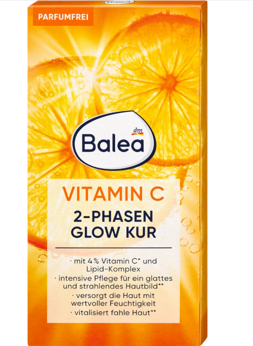 Balea 2-phase Glow skin treatment with vitamin C 7x2 ml, 14 ml