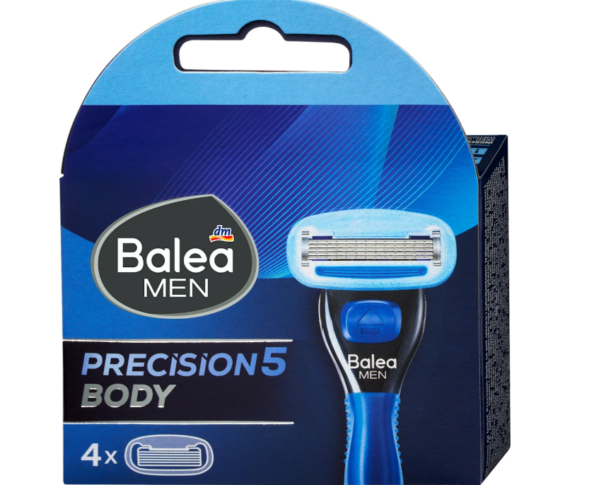 Balea MEN precision BODY replacement heads, 4 pcs