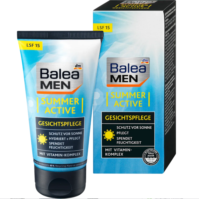 Balea MEN Summer Active SPF15 face cream, 75 ml