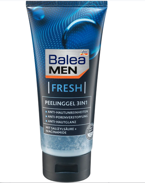 Balea MEN Fresh 3-in-1 facial peeling gel, 100 ml