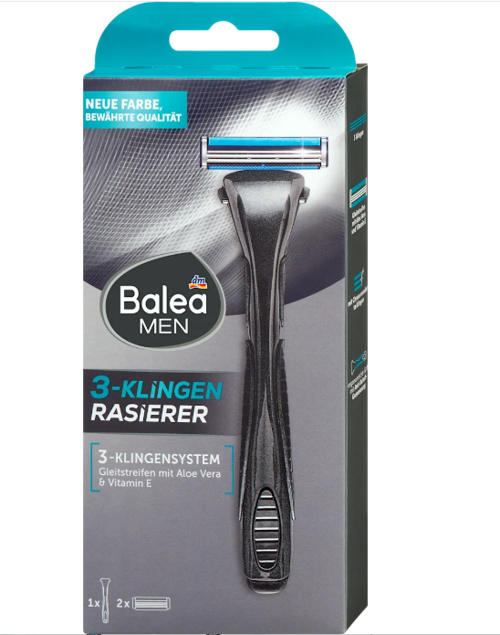 Balea MEN 3-blade razor + 2 replacement heads