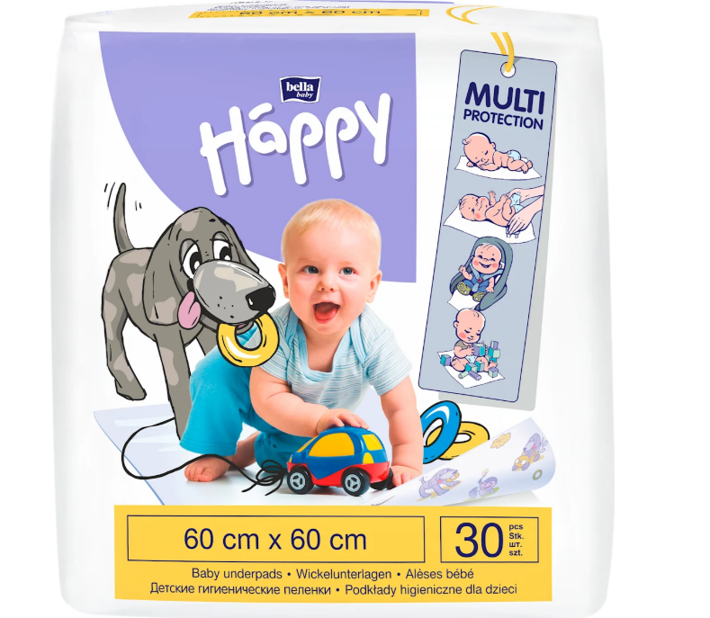bella baby Happy Changing pads 60 x 60 cm, 30 pcs