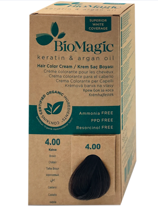 BioMagic hair color Brown 4.00