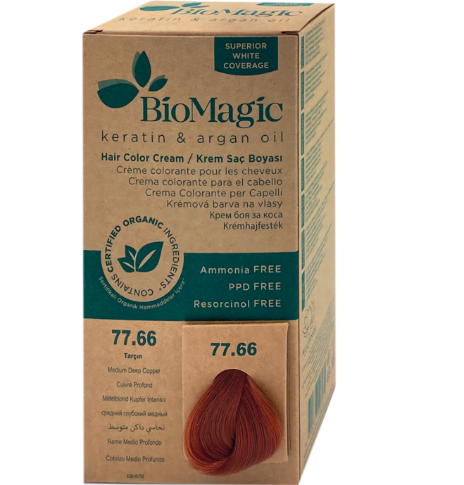 BioMagic hair color Medium Deep Copper 77.66