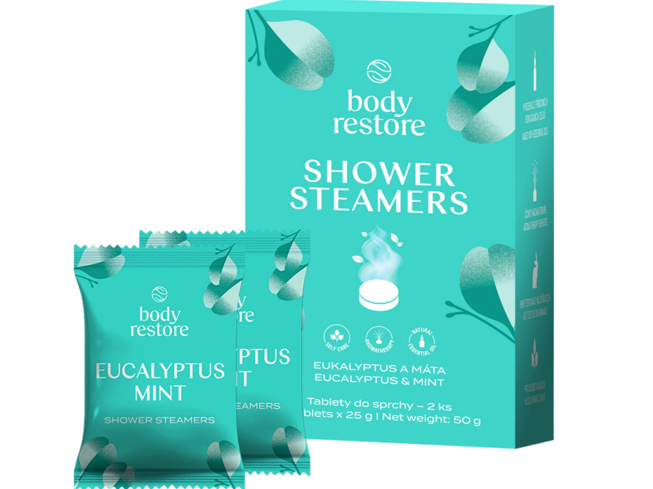 body restore shower steamers Eucalyptus and Mint 2x50 g