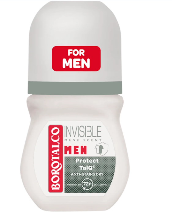 Borotalco MEN deodorant roll-on Invisible Dry, 50 ml