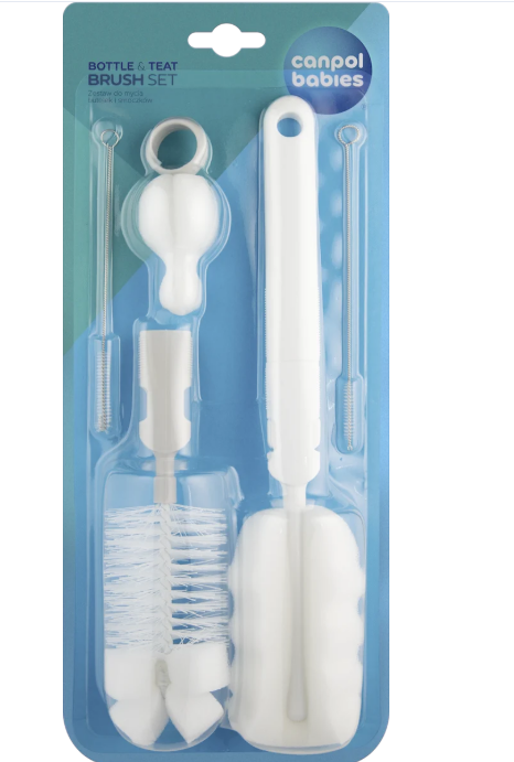 Canpol babies set of brushes for cleaning bottles and teats, 5 pcs