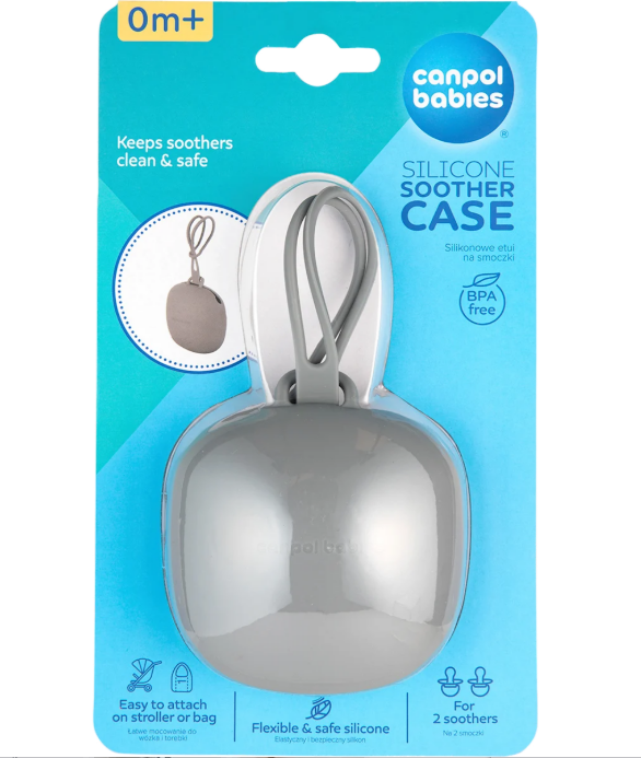 Canpol babies silicone pacifier box Grey, 1 pc