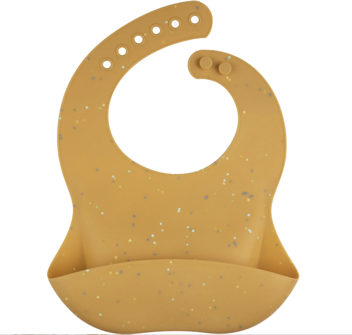 Canpol babies silicone bib yellow, 1 pc