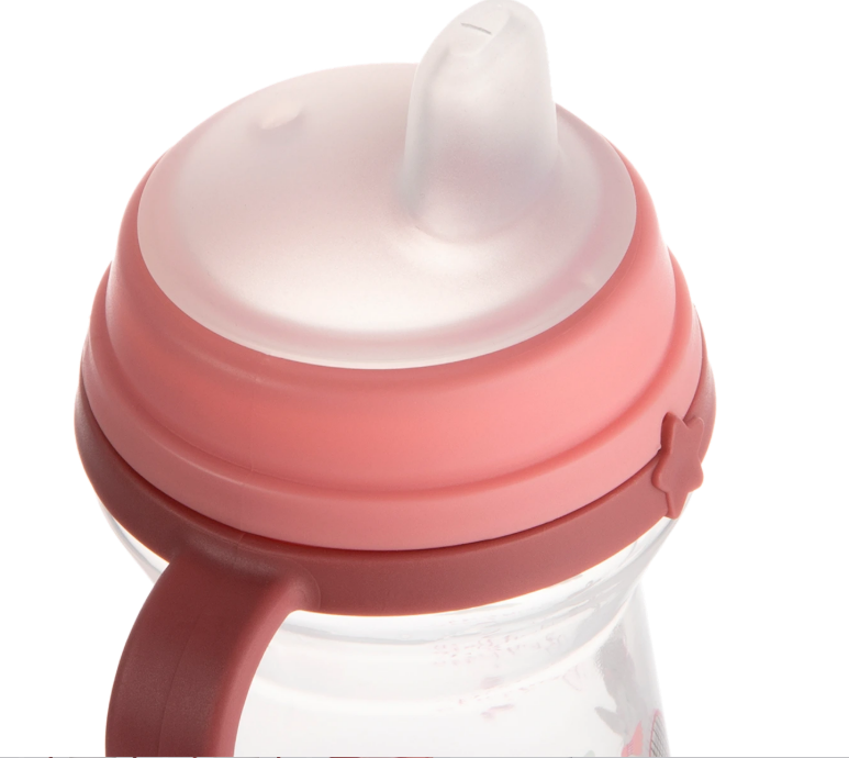 Canpol babies First Cup silicone cup with spout, pink, 6m+, 1 pc