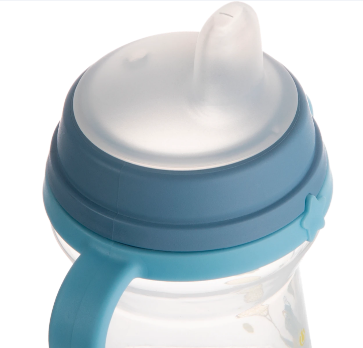 Canpol babies First Cup silicone cup with spout, Blue, 6m+, 1 pc