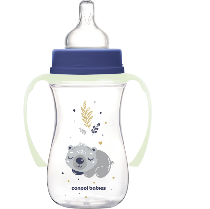 Canpol babies EasyStart anti-colic bottle SLEEPY KOALA 240ml blue, 1 pc