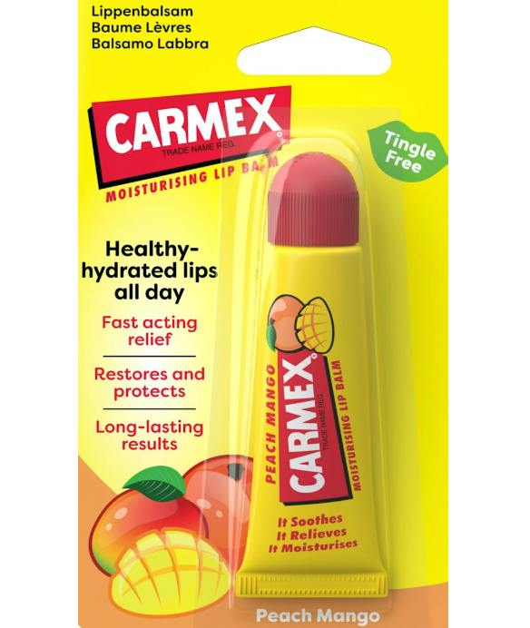 Carmex Peach and Mango lip balm, 10 g