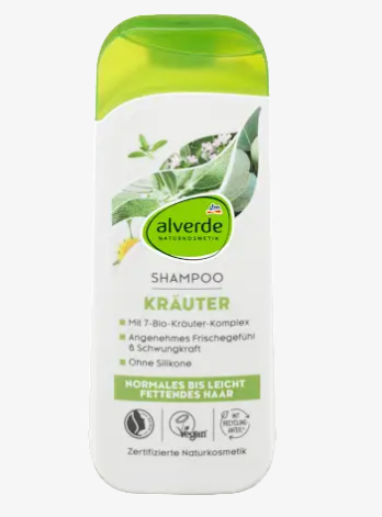 alverde NATURKOSMETIK Hair shampoo with 7 organic herbs, 200 ml