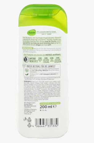 alverde NATURKOSMETIK Hair shampoo with 7 organic herbs, 200 ml
